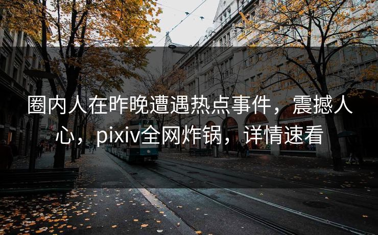 圈内人在昨晚遭遇热点事件，震撼人心，pixiv全网炸锅，详情速看